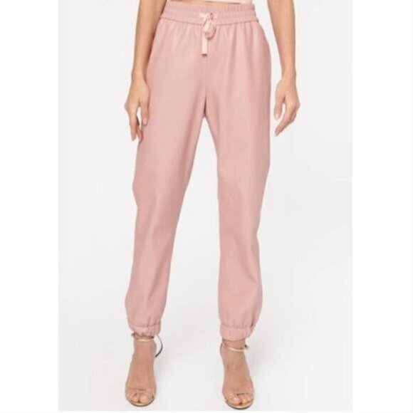 Cami NYC Pink Dalton Faux Vegan Leather Joggers Pants - S, $275US 🇨🇳 - Picture 1 of 12